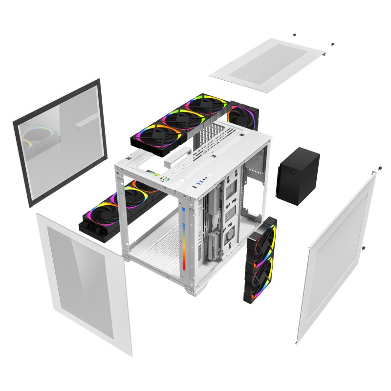 1STPLAYER SP7 White Mid Tower RGB Gaming Case 1STPLAYER SP7 White Mid Tower RGB Gaming Case