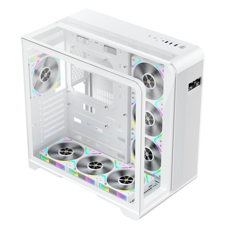 1STPLAYER RT7 White Mid Tower ATX Gaming Casing Without Case Fan