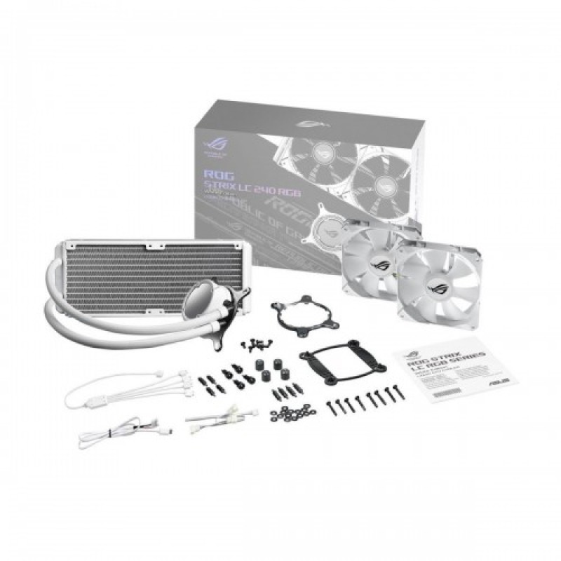 ASUS ROG Strix LC 240 RGB White Edition All-in-One Liquid CPU Cooler ASUS ROG Strix LC 240 RGB White Edition All-in-One Liquid CPU Cooler