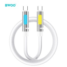 BWOO BO-X325CC USB-C to USB-C 240W 1.2M Aromatherapy Charging Cable with RGB Light 