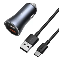 Baseus TZCCJD-A0G 40W Dual USB Port Mini Car Charger
