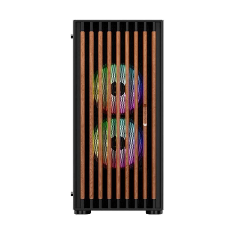 Gamdias AURA GC4 ARGB Real Walnut Wood Mesh ATX Mid-Tower Gaming Casing
