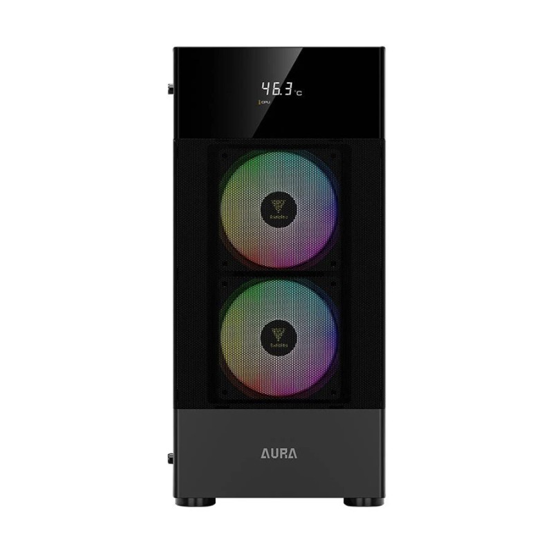 Gamdias AURA GC5 Digital Display Mesh RGB Mid-Tower ATX Gaming Casing
