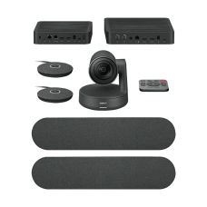 Logitech Rally Plus Video Conferencing Set (8 Pcs Set/Audio Coverage 24 Feet)