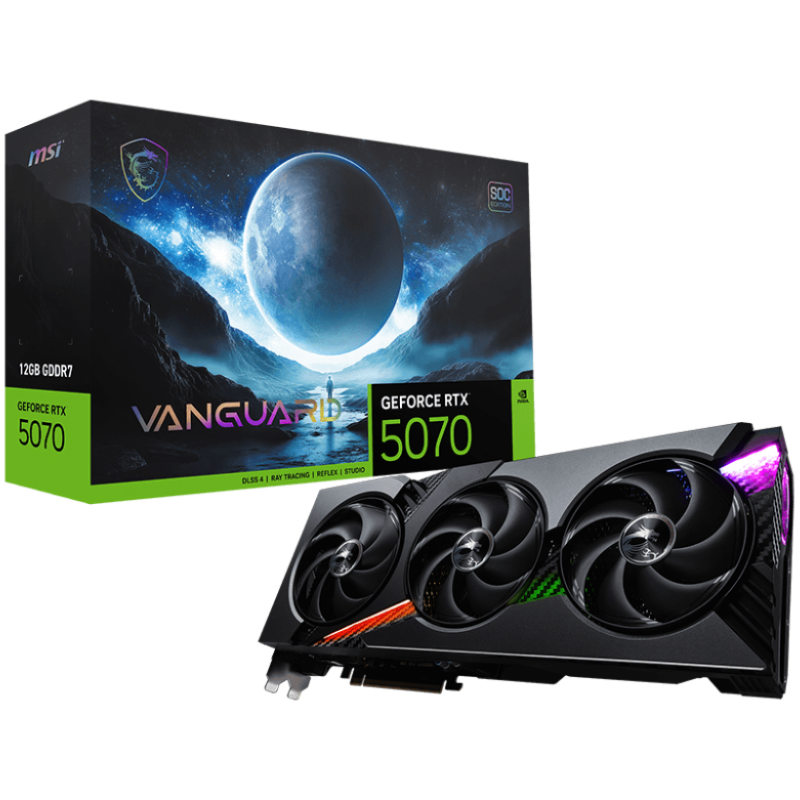 MSI GeForce RTX 5070 12G VANGUARD SOC GDDR7 Graphics Card