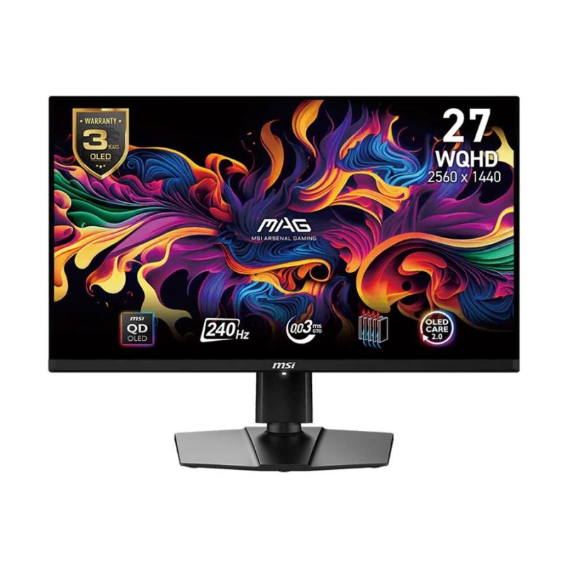 MSI MAG 271QPX QD-OLED E2 26.5" 2K WQHD 240Hz QD-OLED Gaming Monitor