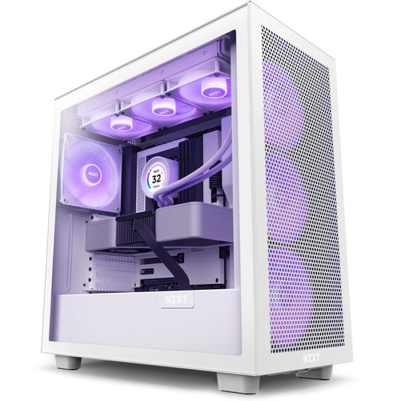 NZXT H7 Flow RGB 2023 Mid-Tower ATX Airflow Casing White