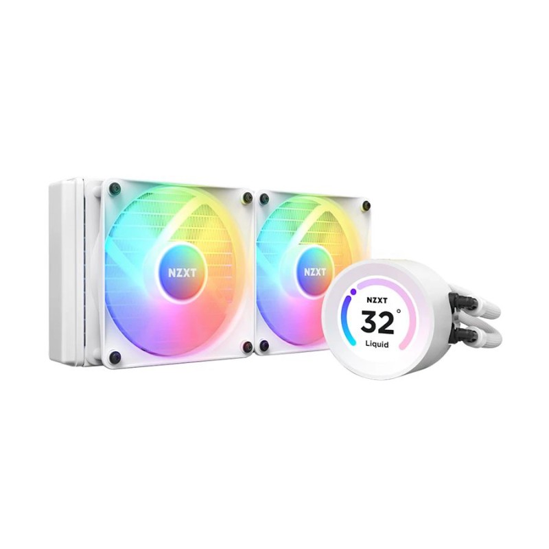 NZXT Kraken Elite 240 RGB 240mm AIO Liquid CPU Cooler White with LCD Display