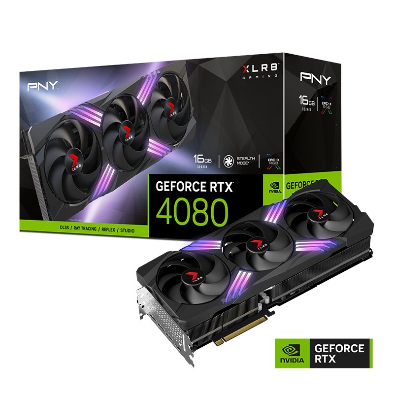 PNY GeForce RTX 4080 16GB XLR8 Gaming Verto EPIC-X RGB Triple Fan GDDR6X Graphics Card