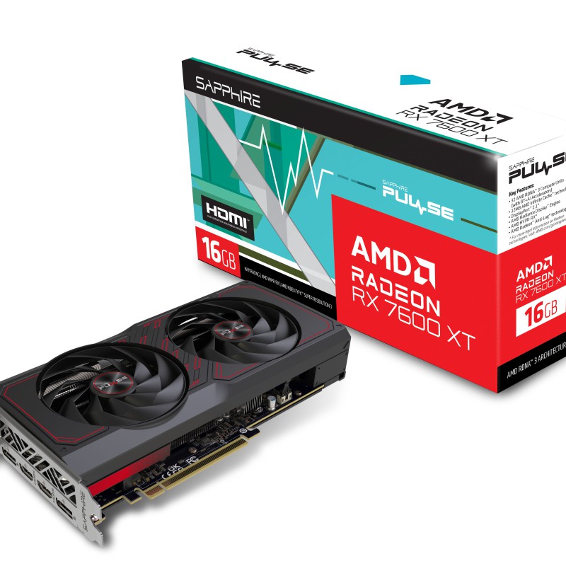 Sapphire PULSE AMD Radeon RX 7600 XT 16GB GDDR6 Graphics Card