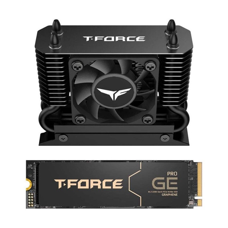 Team T-FORCE GE PRO 2TB M.2 PCIe Gen 5 NVMe SSD with AirFlow I Heatsink